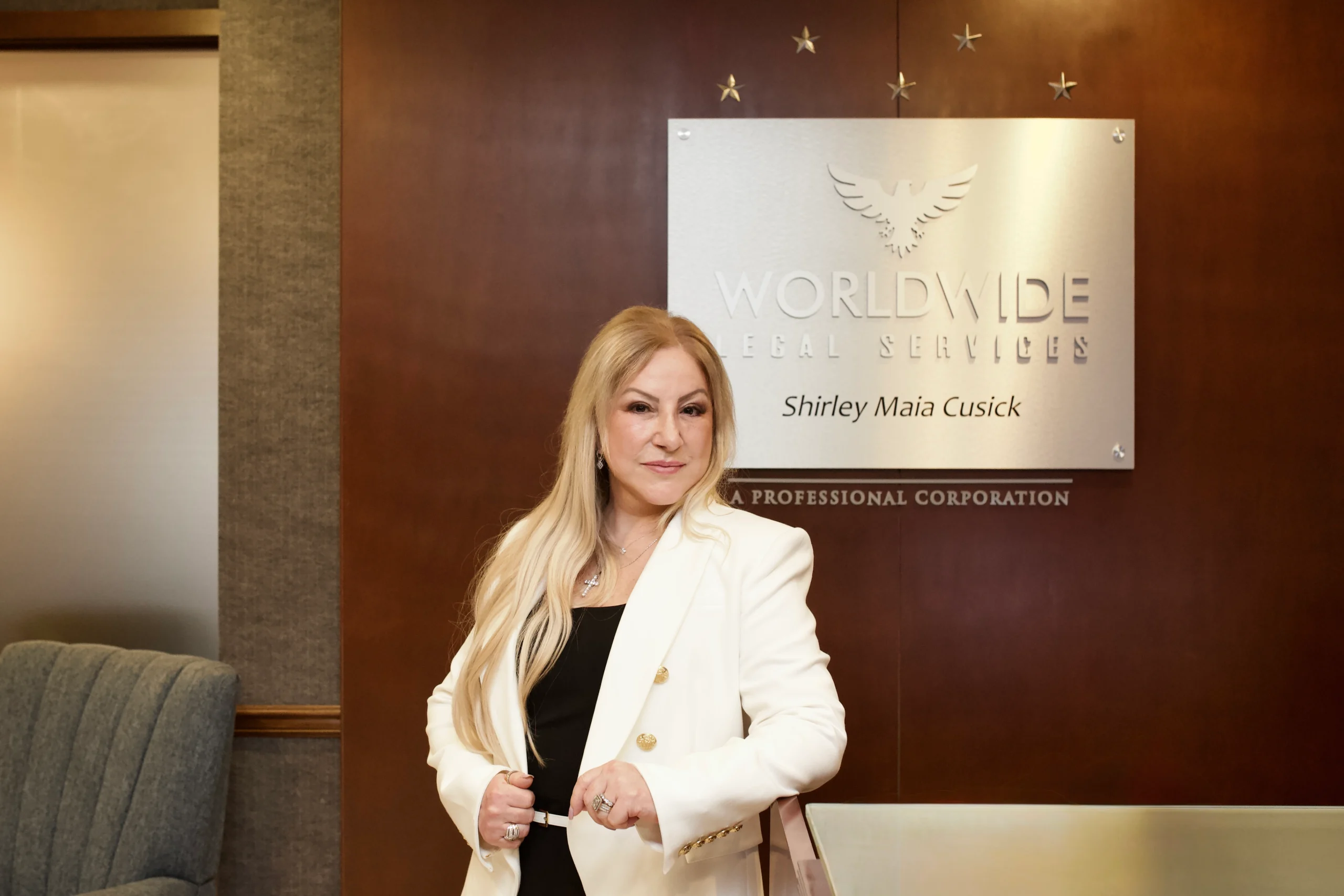 Shirley Maia-Cusick at the Worldwide Legal Services office